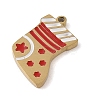 Christmas Theme Ion Plating(IP) 304 Stainless Steel Enamel Charms STAS-Z083-06G-04-2