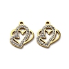 304 Stainless Steel Clay Rhinestone Pendants STAS-P406-17D-G-1