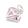 S925 Sterling Silver with Cubic Zirconia Charms STER-Q006-05B-S-2