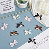 20Pcs 5 Colors Polyester and Resin Pearl Bowknot Ornament Accessories DIY-SP0004-76-3
