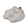 Non-Tarnish 201 Stainless Steel Pendants STAS-C095-25P-2