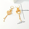 Heart Tassel Brass Hoop Earrings JA5879-4