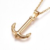 304 Stainless Steel Pendant Necklaces NJEW-F225-30G-2