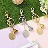 3Pcs 3 Colors Alloy Keychian KEYC-CJ0001-12-5