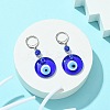 Evil Eye Glass Leverback Earrings EJEW-JE05573-01-2