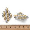 304 Stainless Steel Two Tone Stud Earrings for Women LS-STAS-Z117-03GP-5