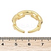 Brass Micro Pave Cubic Zirconia Open Cuff Ring for Women RJEW-F177-03GP-09-5
