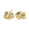 Brass Micro Pave Colorful Cubic Zirconia Charms KK-E068-VF092-3