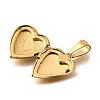 316 Stainless Steel Locket Pendants STAS-C123-02C-G-2