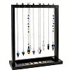 Wooden Dowsing Pendulums Pendant Display Stands PW-WG13473-01-1