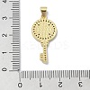 Brass Micro Pave Clear Cubic Zirconia Pendants KK-A221-03C-G-3