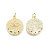 Brass Pave Cubic Zirconia Pendants KK-N231-348B-01-1