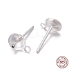 925 Sterling Silver Stud Earring Findings STER-T002-193S-2
