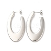 Non-Tarnish 304 Stainless Steel Oval Stud Earrings EJEW-Z022-25P-1
