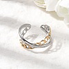 Adjustable 304 Stainless Steel Cuff Rings for Women RJEW-B150-01GP-06-2