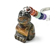 Cat Natural Tiger Eye Keychain KEYC-F040-11H-2