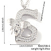Brass Micro Pave Clear Cubic Zirconia Pendant Necklaces FS-WG7BC7F-12-1