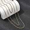 304 Stainless Steel 3 Layered Chain Necklaces for Women NJEW-K255-56G-3