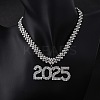 Brass Full Crystal Rhinestone 2025 Pendant Necklaces for Women NJEW-Q005-01P-5