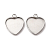 304 Stainless Steel Pendant Cabochon Settings STAS-D379-09B-P-1