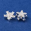 Brass Micro Pave Clear Cubic Zirconia Beads KK-S389-22S-2