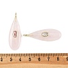 Natural Rose Quartz Pendants G-D357-03E-3