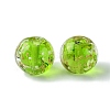 Luminous Handmade Gold Sand Lampwork Beads X-FOIL-B001-07-3