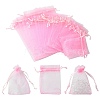 30Pcs 4 Styles Rectangle Organza Bags Jewellery Storage Pouches Wedding Favour Party Mesh Drawstring Gift OP-FS0001-01B-1