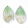 Two Tone Transparent Spray Painted Glass Pendants GLAA-T017-03A-B01-3