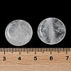 Natural Quartz Crystal Flat Round Palm Stones G-M416-10F-4