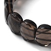Natural Smoky Quartz Beaded Stretch Bracelet G-E010-01-07-3
