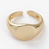 Brass Cuff Rings RJEW-C101-03G-3