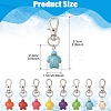 20Pcs Tortoise Synthetic Turquoise Pendant Decorations HJEW-YW00121-01-3