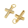 Brass Micro Pave Cubic Zirconia Pendants X1-KK-C092-21B-G-2