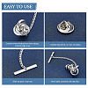 2Pcs Brass Knot Shape Tie Tack Clutch FIND-FG0001-68P-4
