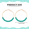 ANATTASOUL 7 Pairs 7 Colors Glass Round Braided Beaded Hoop Earrings EJEW-AN0002-21-2