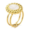 304 Stainless Steel Enamel Open Cuff Rings for Women RJEW-F166-39G-01-1