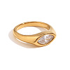 316L Stainless Steel with Cubic Zirconia Finger Rings FS-WGB17C9-08-1
