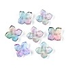 Baking Paint Transparent Glass Bead Caps DGLA-N014-04E-1