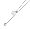 304 Stainless Steel Snake Chain Necklaces NJEW-D080-08P-1