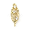 Brass Clear Cubic Zirconia Connector Charms LS-KK-Z094-06G-01-1