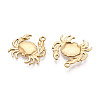 304 Stainless Steel Crab Pendants STAS-T069-35G-2