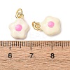 Brass Enamel Pendants KK-CJC21A4-01G-04-RS-2