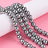 Non-magnetic Synthetic Hematite Beads Strands G-S096-10mm-3-4