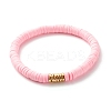 Synthetic Hematite & Polymer Clay Heishi Beads Stretch Bracelets Set BJEW-JB07380-7