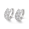 Rack Plating Brass Clear Cubic Zirconia Hoop Earrings EJEW-S241-07P-1