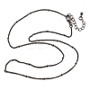 2MM Brass Satellite Chain Necklaces for Women NJEW-D302-49B-4