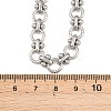 8MM 304 Stainless Steel Twisted Ring Link Chain Necklaces NJEW-Z105-04P-02-5