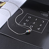 304 Stainless Steel Pride Flag/Rainbow Flag Column Pendant Box Chain Necklaces for Men WG592AE-01-2