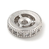 Brass Micro Pave Clear Cubic Zirconia Beads KK-G493-30C-P-1